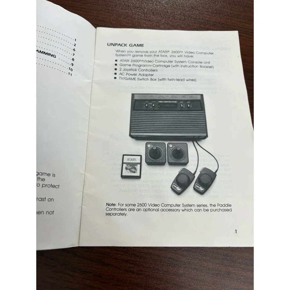 INSTRUCTION MANUAL ONLY - Atari 2600 Video Computer System Model CX2600 - 1983